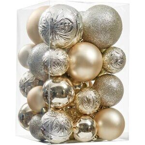 Christmas Ball Ornaments - 30pcs Shatterproof Plastic Christmas Ornaments